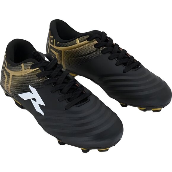 RUNIC Soccer Cleats Men Boys Firm Ground Football Boots Black US 6 EU 37 - Picture 4 of 6